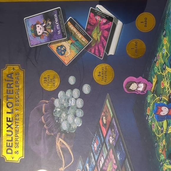 DELUXE LOTERIA & SERPIENTES Y ESCALERAS BOARD GAME 2 Pack - Picture 5 of 7